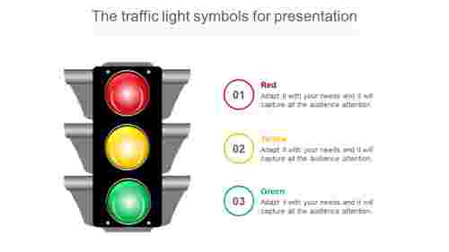 traffic light symbols for presentation